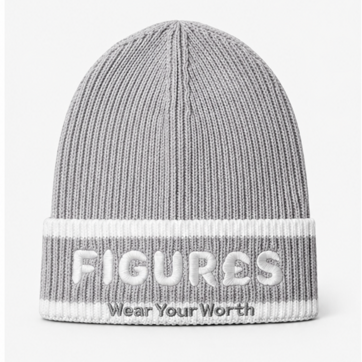 GREY FIGUR£S BEANIE