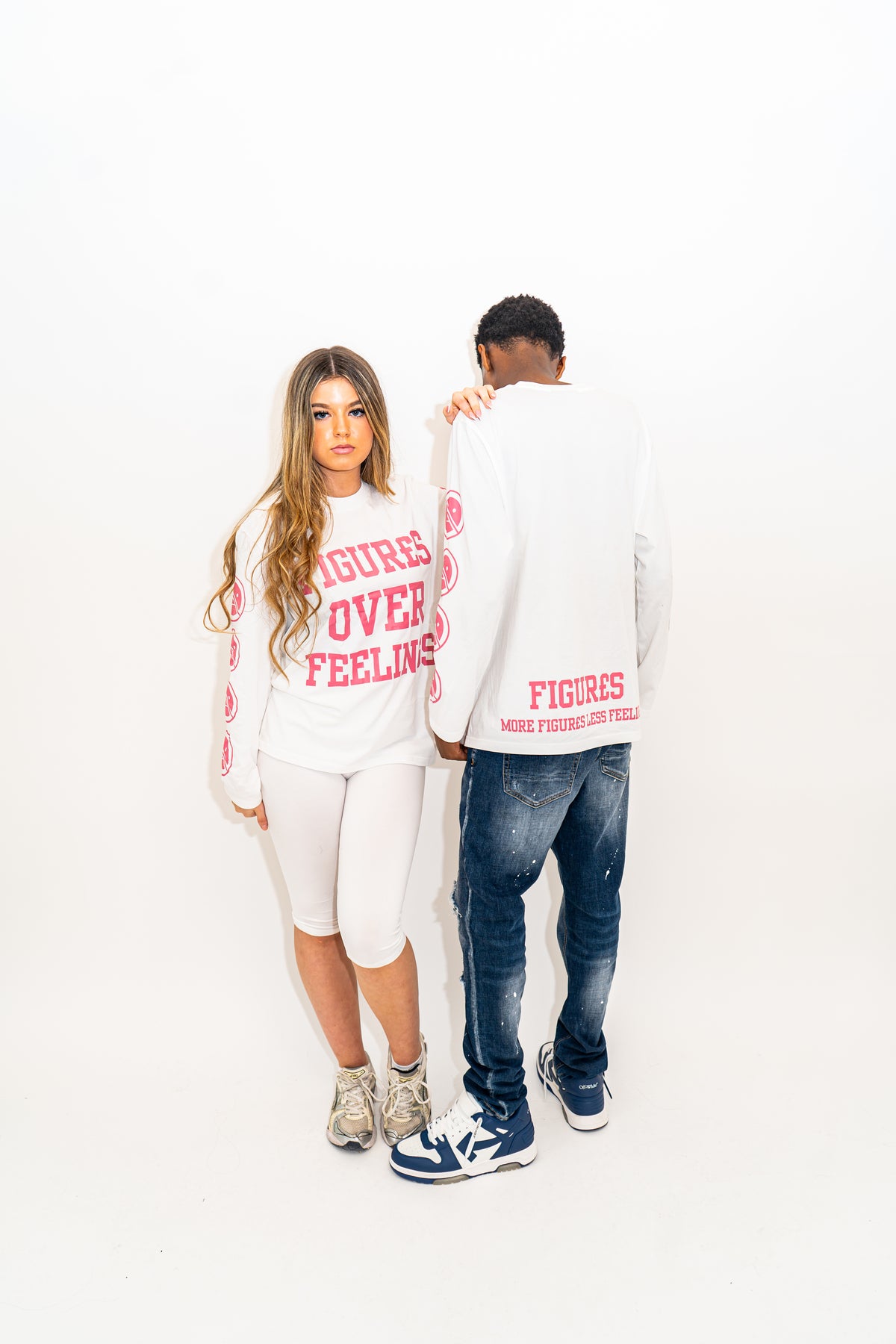 FIGUR£S Over Feelings Pink & White Tee